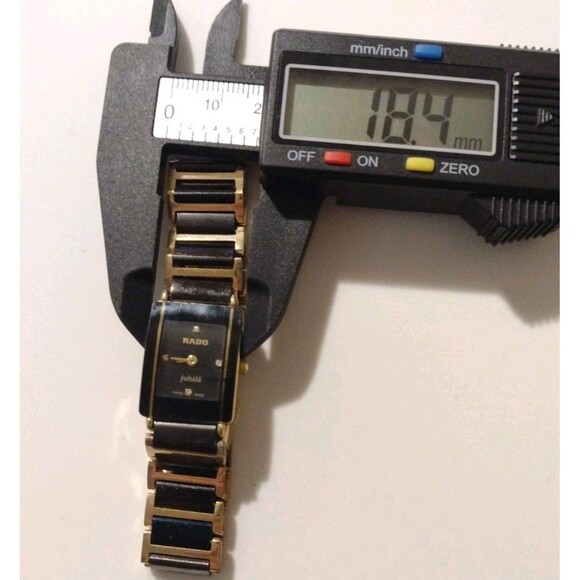 Rado Jubile 18mm Black Gold Womens Quartz Diamond Wristwatch Ceramic Bracelet main image 10